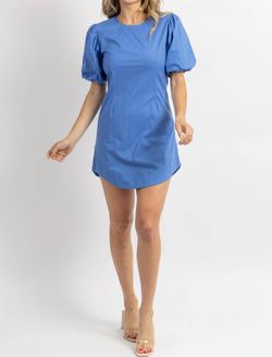 Style 1-2004365206-2901 day + moon Blue Size 8 Free Shipping Sorority Rush Sleeves Cocktail Dress on Queenly