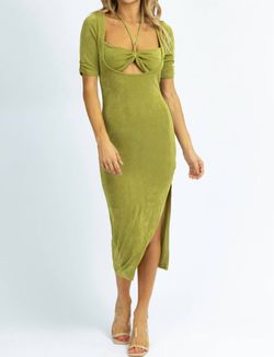 Style 1-2032385271-2901 ENDLESS BLU. Green Size 8 Tall Height Polyester Side slit Dress on Queenly