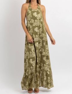 Style 1-2125475042-2696 DRESS FORUM Green Size 12 Halter Polyester Tall Height Olive Straight Dress on Queenly
