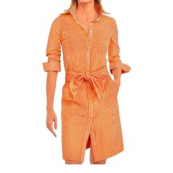 Style 1-2306807728-2696 GRETCHEN SCOTT Orange Size 12 Sleeves Summer Belt Tall Height Cocktail Dress on Queenly