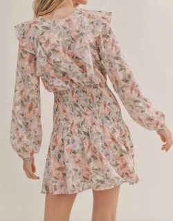 Style 1-2340857682-3855 Sadie & Sage Multicolor Size 0 Summer Long Sleeve Floral Resort Cocktail Dress on Queenly