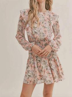 Style 1-2340857682-3855 Sadie & Sage Multicolor Size 0 Summer Long Sleeve Floral Resort Cocktail Dress on Queenly