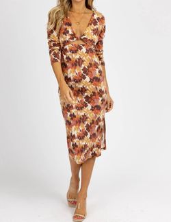 Style 1-2568579089-2696 ENDLESS BLU. Brown Size 12 Free Shipping Tall Height Polyester Floral Cocktail Dress on Queenly