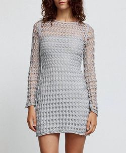 Style 1-2719251772-1498 SIGNIFICANT OTHER Silver Size 4 Mini Sorority Cocktail Dress on Queenly