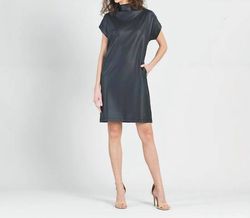 Style 1-2009789086-2901 Clara Sun Woo Black Size 8 Tall Height High Neck Cocktail Dress on Queenly