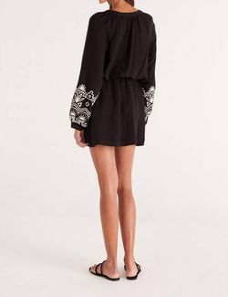 Style 1-3048371075-3236 Z Supply Black Size 4 Fitted Sleeves Mini Cocktail Dress on Queenly
