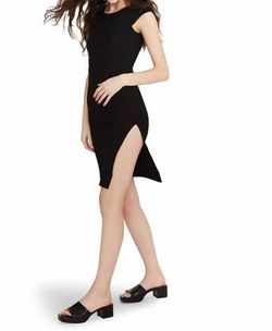 Style 1-3186489721-3236 BB Dakota Black Size 4 Sorority Side Slit Tall Height Cocktail Dress on Queenly