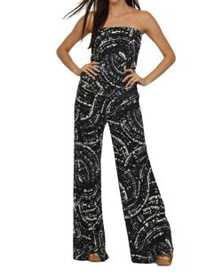 Style 1-3526719665-3236 Veronica M Black Size 4 Jersey Jumpsuit Dress on Queenly