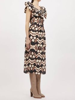 Style 1-3567799112-649 Ulla Johnson Multicolor Size 2 Pockets Belt Boat Neck Cocktail Dress on Queenly
