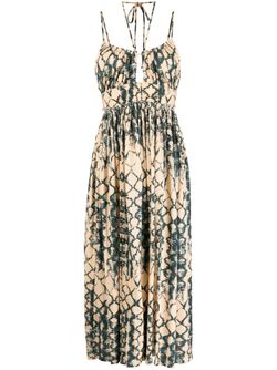 Style 1-3672123017-1498 Ulla Johnson Green Size 4 Spaghetti Strap Halter Cocktail Dress on Queenly