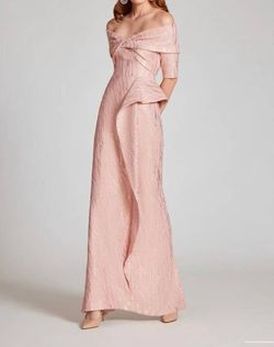 Style 1-3700153729-1498 Teri Jon Pink Size 4 Rose Gold Tall Height Straight Dress on Queenly