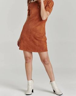 Style 1-3729911695-3816 Another Love Brown Size 16 Suede Mini Cocktail Dress on Queenly