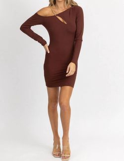 Style 1-378323770-2696 ENDLESS BLU. Brown Size 12 Summer Sleeves Sorority Rush Cocktail Dress on Queenly