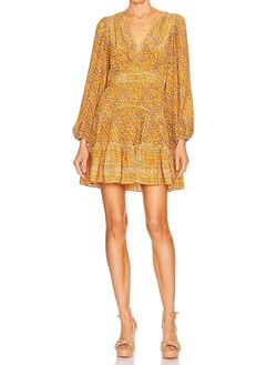 Style 1-3858685129-649 Ulla Johnson Yellow Size 2 Polyester Spandex Cocktail Dress on Queenly