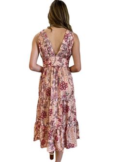 Style 1-3969731009-2696 umgee Pink Size 12 V Neck Tall Height Plus Size Cocktail Dress on Queenly