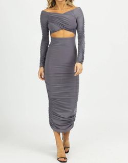 Style 1-4269091789-2696 ENDLESS BLU. Gray Size 12 Long Sleeve Cocktail Dress on Queenly