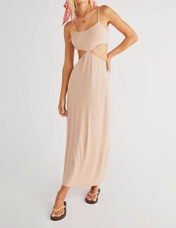 Style 1-654198100-2791 Free People Nude Size 12 Cut Out Floor Length Straight Dress on Queenly