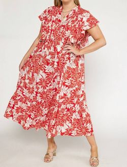 Style 1-852828488-3775 entro Red Size 16 Print Sheer Polyester Tall Height Straight Dress on Queenly