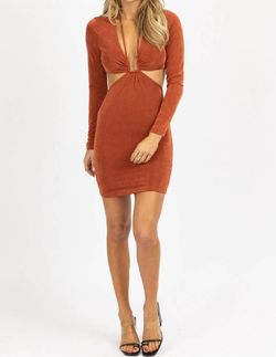 Style 1-961683816-2696 ENDLESS BLU. Orange Size 12 Sleeves Backless Casual Cocktail Dress on Queenly
