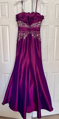 Tony Bowls Royal Purple Size 4 Pageant Floor Length Mermaid Dress on Queenly