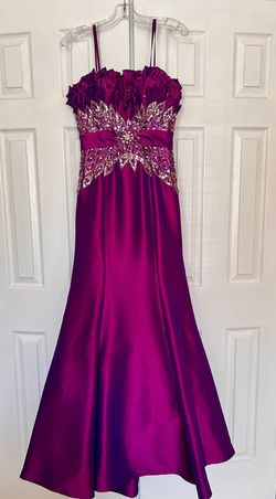 Tony Bowls Purple Size 4 50 Off Floor Length Sequined Pageant Mermaid Dress on Queenly