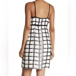 Max Studio Black Size 8 Square Print Appearance Cocktail Dress on Queenly