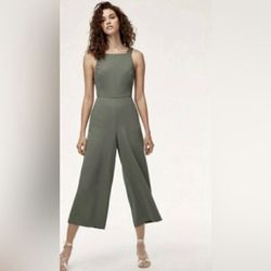 Aritzia Green Size 6 Wedding Guest Pockets Semi-formal Jumpsuit Dress on Queenly