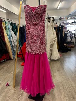 Madison James Pink Size 4 Pageant Free Shipping Floor Length Mermaid Dress on Queenly