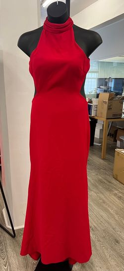 Style 20059 Avery G Red Size 12 High Neck Plus Size Straight Dress on Queenly