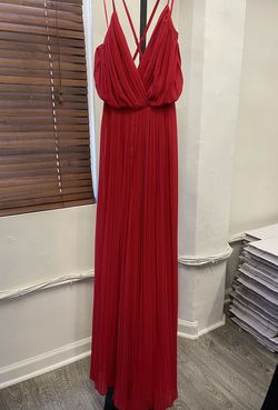 Style 12349 Luxxel Red Size 4 Floor Length 12349 Tall Height Jumpsuit Dress on Queenly