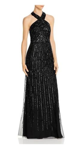 Style ap1e205831 Adrianna Papell Black Size 8 Ap1e205831 Mermaid Dress on Queenly