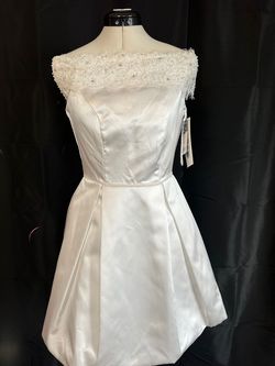 Sherri Hill White Size 00 Tall Height Bridal Shower Cocktail Dress on Queenly