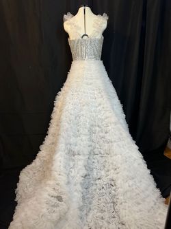 Sherri Hill White Size 12 Tall Height Square Cotillion Floor Length Ball gown on Queenly