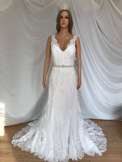 Style 776015 MoriLee White Size 16 70 Off Embroidery 776015 Mermaid Dress on Queenly