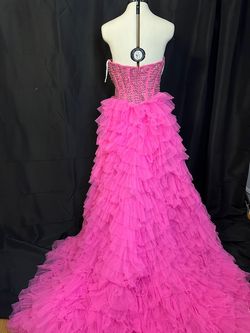 Sherri Hill Hot Pink Size 10 54908 Tall Height Train Dress on Queenly