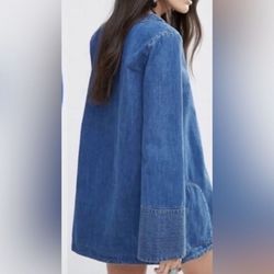 Free People Blue Size 4 V Neck Sorority Cocktail Dress on Queenly
