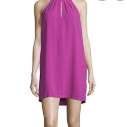 BCBG Pink Size 4 Mini High Neck Barbiecore Cocktail Dress on Queenly