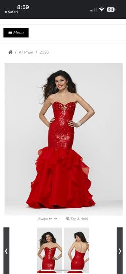 Clarisse Red Size 2 Pageant Floor Length 2136 Mermaid Dress on Queenly