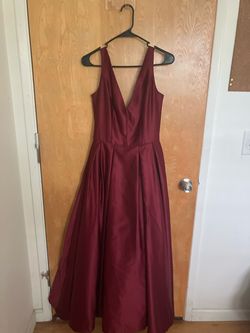 Betsy and Adam Purple Size 6 Floor Length Ball gown on Queenly