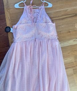 Style Guinevere Windsor Pink Size 16 50 Off Plus Size High Neck A-line Dress on Queenly