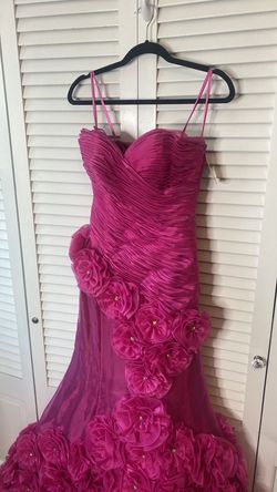 Style 9500 Joli Pink Size 8 Jersey Strapless 50 Off Quinceanera Ball gown on Queenly