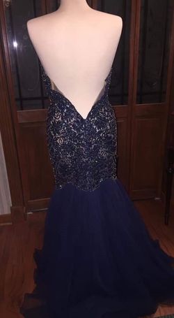 Sherri Hill Blue Size 6 Jersey Short Height 70 Off Mermaid Dress on Queenly