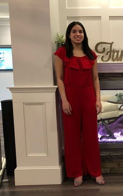 Red Size 8 Jumpsuit Dress on Queenly