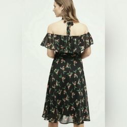 Anthropologie Black Size 14 Halter Polyester 50 Off Cocktail Dress on Queenly