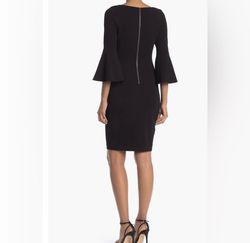 Calvin Klein Black Size 4 Sleeves Bell Sleeves Cocktail Dress on Queenly
