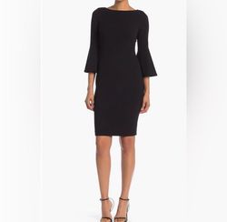 Calvin Klein Black Size 4 Polyester Sleeves Cocktail Dress on Queenly