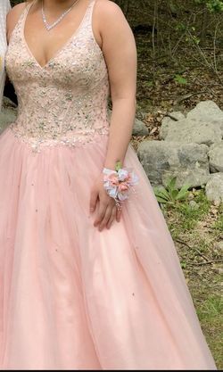 Style 56371 Pink Size 14 Ball gown on Queenly