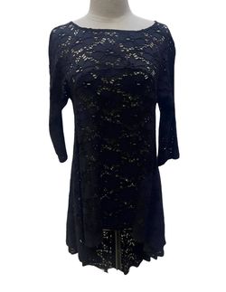 Style 1-1130463694-3855 Staples Black Size 0 Lace Long Sleeve Mini Cocktail Dress on Queenly