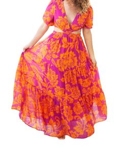Style 1-1142752934-2791 FLYING TOMATO Orange Size 12 Barbiecore Polyester Straight Dress on Queenly