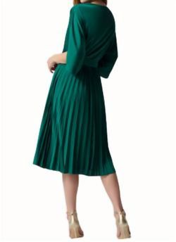 Style 1-1242698532-2168 Joseph Ribkoff Green Size 8 Belt Tall Height Cocktail Dress on Queenly
